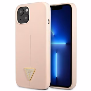 Guess GUHCP13SSLTGP iPhone 13 mini 5.4" розовый/розовый жёсткий чехол Silicone Triangle