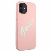 Guess GUHCP12SLSVSPG iPhone 12 mini 5.4" rozā zaļš/zaļš rozā cietais apvalks Silikona Vintage