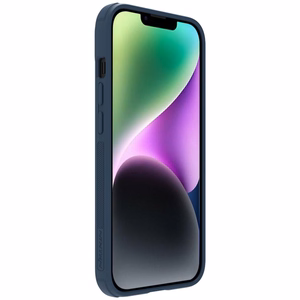 Nillkin Textured S Case для iPhone 14, бронированный чехол с защитой камеры, синий
