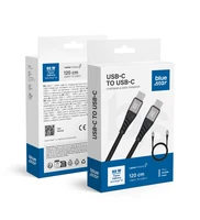BLUE STAR pīts kabelis 3A 60W Type C uz Type C PD QC4.0 TFK-DC-003 1,2 m melns