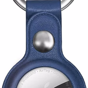 Apple AirTag PU Leather Case - Blue