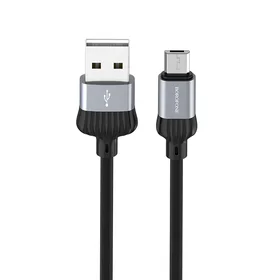 Borofone Kabelis BX28 Dignity - USB uz Micro USB - 2,4A, 1 metrs, pelēks