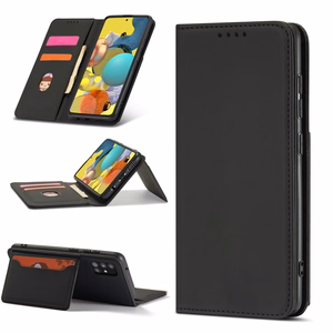 Magnētiskais karšu apvalks Xiaomi Redmi Note 11 maciņš karšu turētājs melns