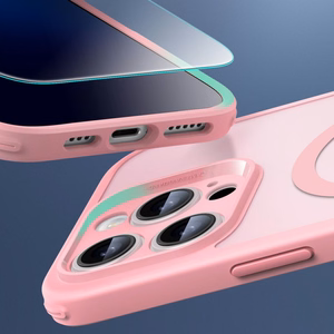 ESR Classic Pro Komplekts Halolock Magnētiskais viedtālruņa apvalks iPhone 16 Pro Max - Rozā