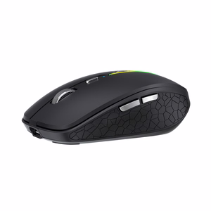 Wozinsky WMGK-1132 bezvadu pele ar RGB apgaismojumu - melna