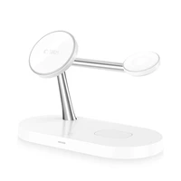 Tech-Protect A12 3in1 MagSafe indukcijas lādētājs viedtālrunim / austiņām / viedpulkstenim - balts