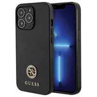 Guess Strass Metal Logo viedtālruņa apvalks iPhone 13 Pro 6.1" - melna
