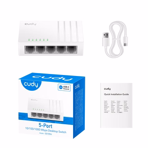 Cudy GS105U tīkla komutators nevadāms Gigabit Ethernet (10/100/1000) balts