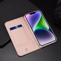 Viedtālruņa apvalks Skin Pro Wallet Case iPhone 15 Plus - rozā