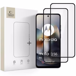 Tech-Protect Glass Fit+ 2 daļu rūdītā stikla komplekts Motorola Moto G56 5G - melns