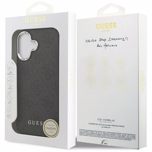 Guess 4G Classic Logo MagSafe maciņš iPhone 17, melns