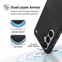 Speck Presidio2 Grip Magnet - Samsung Galaxy S26+ MagSafe maciņš (melns/Slate pelēks/balts)