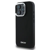 DKNY Vienkāršs sudraba logotips magnētiskais iPhone 16 Pro viedtālruņa apvalks - melns
