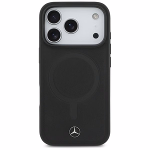 Mercedes Gludas Ādas Magnētiskais viedtālruņa apvalks iPhone 17 Pro - melns
