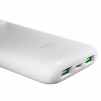 Portatīvais lādētājs Puro DAILY 10 PLUS 10000mAh 2x USBA / 1x USB-C 22.5W - balta