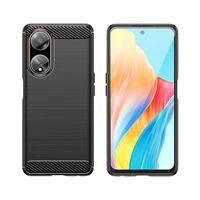 Elastīgais oglekļa raksta vāciņš Oppo A98 5G viedtālrunim Carbon Case - melns