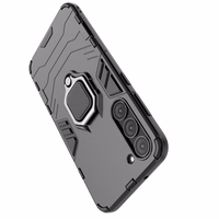 Ring Armor viedtālruņa apvalks Samsung Galaxy S23+ bruņots pārsegs magnētiskais turētājs gredzens melns