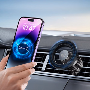 Auto turētājs BH-16A karboniskais magnētiskais MagSafe uz gaisa ventilācijas atveri melns (m)