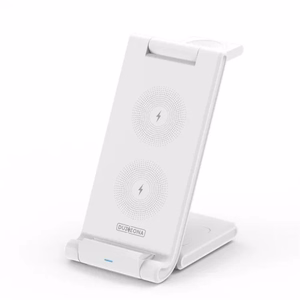 Bezvadu lādētājs Dux Ducis W10-A 3in1 balts 15W (priekš iPhone / Apple Watch / Airpods)