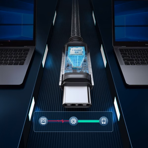 Orico C2C leņķa USB-C–USB-C PD, 100 W kabelis, 0,5 m – melns