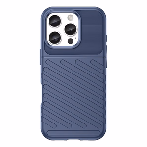 Thunder silikona viedtālruņa apvalks iPhone 16 Pro Max - zils