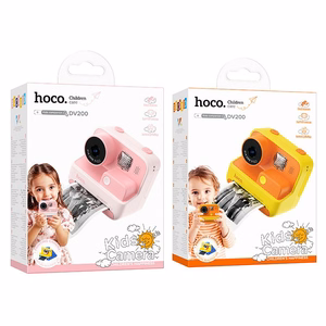 Digitālā bērnu kamera ar printeri Hoco 1MP 2,0" HD Ready DV200 dzeltena