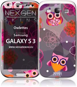 Nexgen dekoratīvā 3D efekta uzlīme ierīcei Samsung Galaxy S3, Owlettes 3D