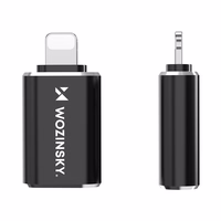 Wozinsky WALA-01 Lightning uz USB-A OTG adapteris – melns