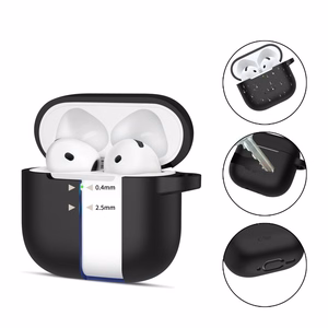 Tech-Protect Silicone Hook Чехол для AirPods 4 - чёрный