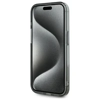 Karl Lagerfeld KLHMP15LHLSKIK iPhone 15 Pro 6.1" melns cietais viedtālruņa apvalks IML Metal Karl Head Magnētiskais (MagSafe)
