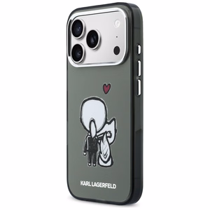 Karl Lagerfeld Karl & Choupette задняя MagSafe чехол для iPhone 17 Pro чёрный