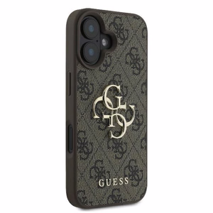 Guess 4G lielā logotipa viedtālruņa apvalks iPhone 16 - brūns