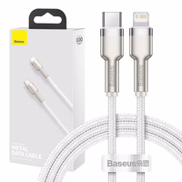 USB-C kabelis Lightning ierīcēm Baseus Cafule, PD, 20W, 1m (balts)