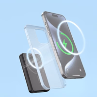 Bezvadu magnētiskais portatīvais lādētājs Dudao K14S USB-C / MagSafe 20W 5000mAh (melns)