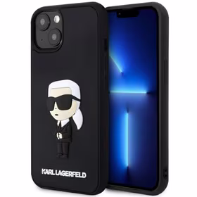 KARL LAGERFELD KLHCP14S3DRKINK IPHONE 14/15/13 6.1 "MELNS / MELNS HARDCASE RUBBER IKONIK 3D