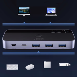 Ugreen komutators USB-C USB-A 10Gb/s - pelēks