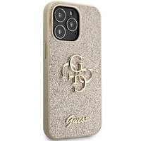 Guess GUHCP13XHG4SGD viedtālruņa apvalks iPhone 13 Pro Max 6.7" – zeltains Spīdīgs Script Big 4G