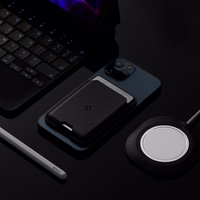 Spigen Valentinus Magnētiskā maku ar MagSafe - melns