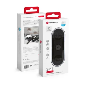 FORCELL F-ENERGY Ellipse bezvadu lādētājs 3in1 saderīgs ar Apple Qi QC 15W melns