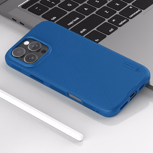 Чехол Nillkin Super Frosted Shield Pro Magnetic iPhone 16 Pro (синий)