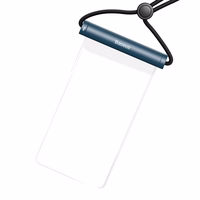 Ūdensnecaurlaidīgs tālruņa futrālis Baseus AquaGlide ar cilindrisku slīdošo slēdzeni (zils)