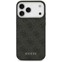 Guess 4G Classic Logo Magnētiskais viedtālruņa apvalks iPhone 17 Pro Max - melns