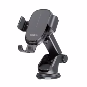 Auto lādētāja turētājs Choetech T203-F 15W Gravity Car Charger Holder Holder melns