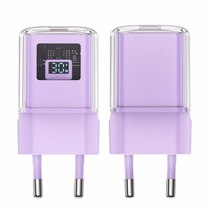 Acefast A53 PD 30W GaN USB-C lādētājs ar ekrānu - violets