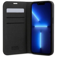 Karl Lagerfeld KLBKP14XSAKLHPK iPhone 14 Pro Max 6.7" Viedtālruņa apvalks (m) - melns (m) Saffiano Monogrāma