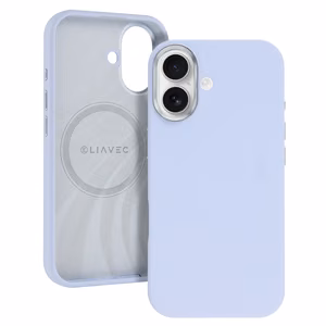 Liavec Silky maciņš ar metāla kameras rāmi priekš Iphone 17 zils