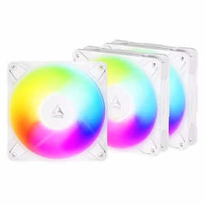 ARCTIC P12 PRO Reverse PWM PST A-RGB High-Performance Fans, 4-pin, 120mm, 3pcs (Balts)