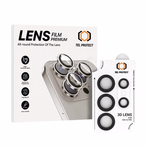 Rūdīts stikls Tel Protect 3D objektīvs kamerai priekš Samsung Galaxy S26 Ultra black (5 gabali)