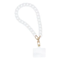 PANAMA tālruņa siksniņa, piekariņš / auklas garums 40 cm (20 cm cilpā) / uz plaukstas – balts