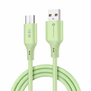 Kabelis FORCELL F-ENERGY C351 USB A uz Micro USB QC3.0 2,4A 18W Gradient 1 m zaļš (m)